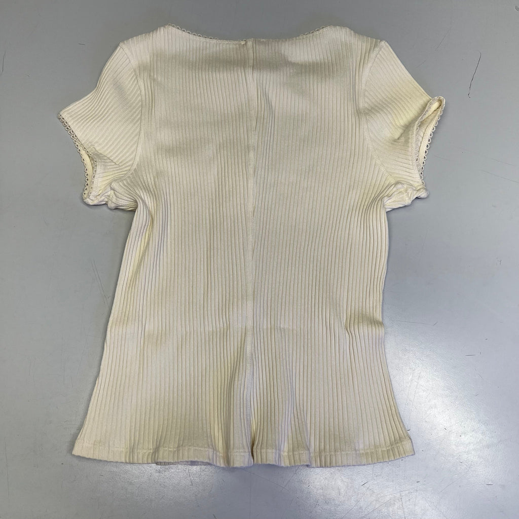 FREE PEOPLE Ribbed Cap Sleeve Most Wanted Cardi Women's Sz S Ivory 92736032