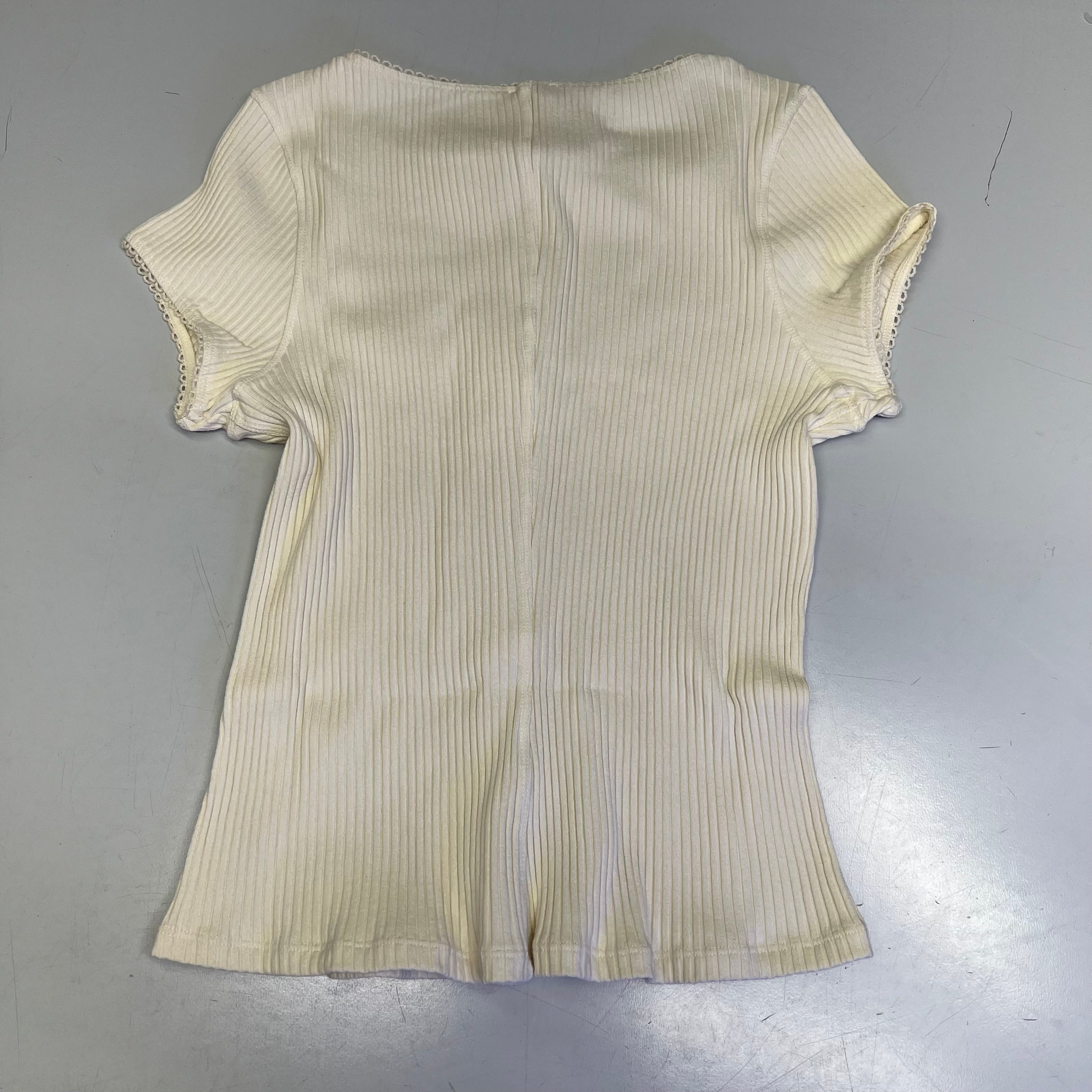 FREE PEOPLE Ribbed Cap Sleeve Most Wanted Cardi Women's Sz M Ivory 92736032