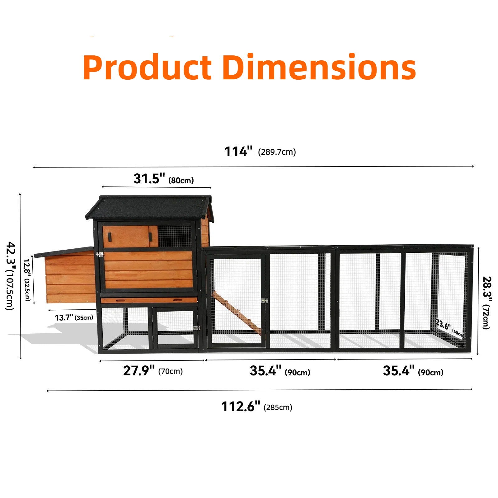 Chicken Coop With Run And Nesting Box