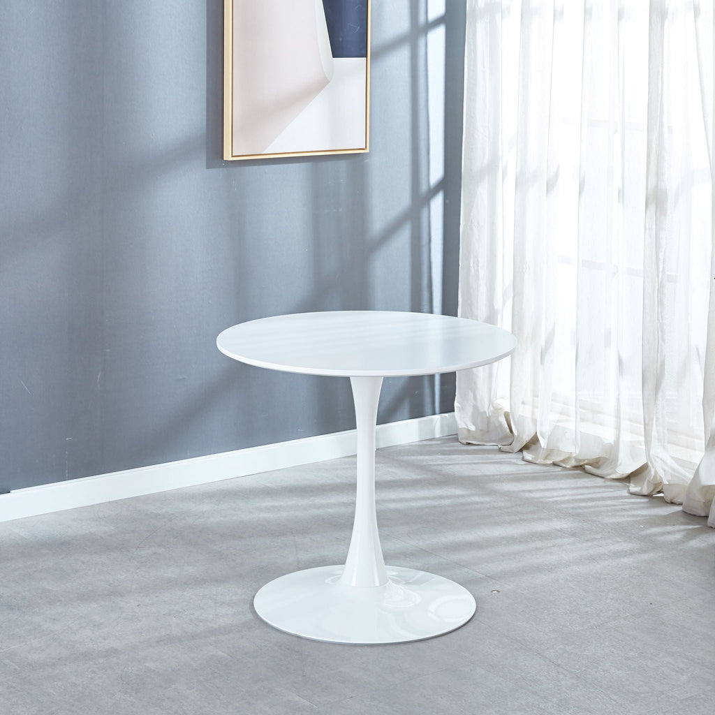 Mid-Century Tulip Table With Round Top and Pedestal Base
