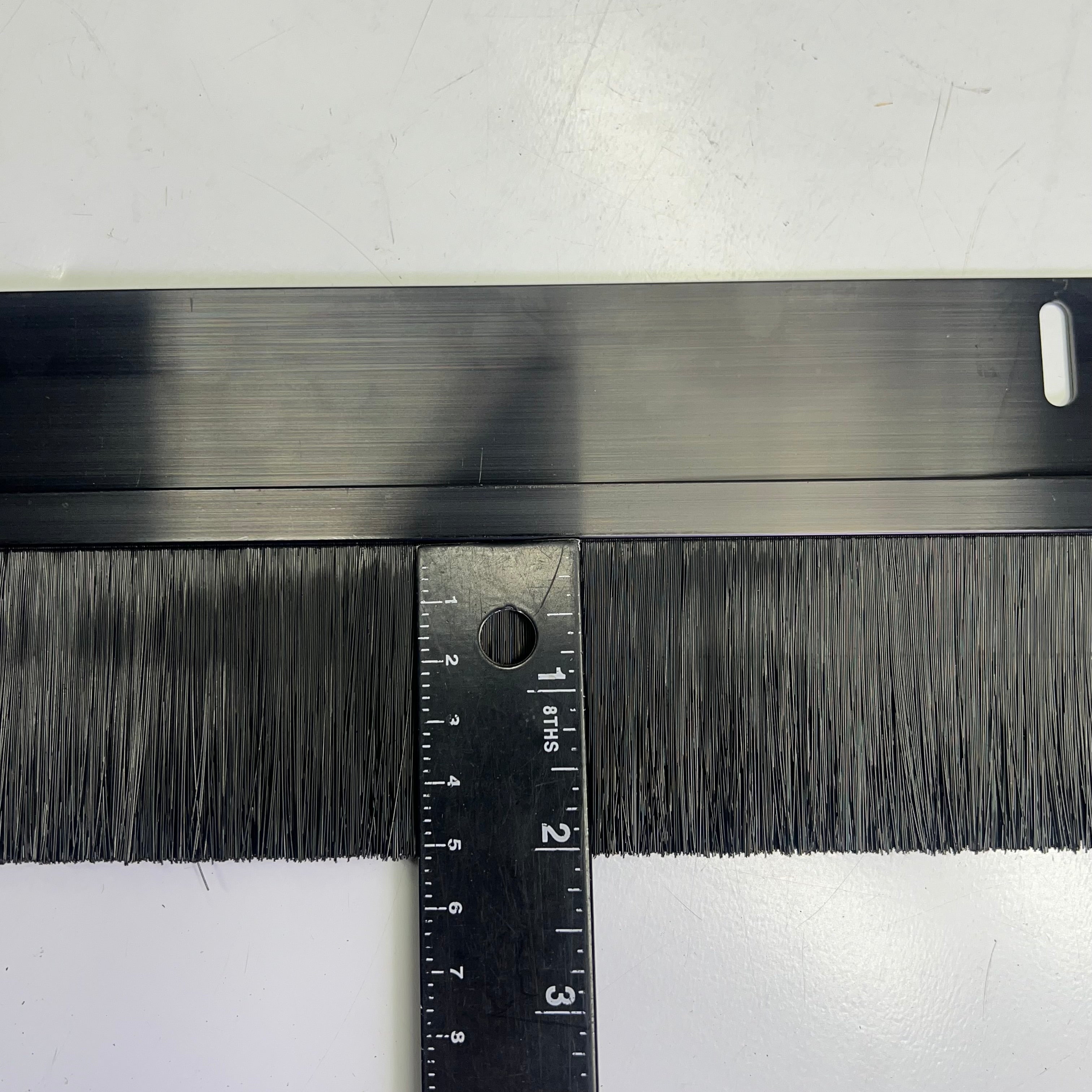 FELTON Straight Strip Brush Door Seal 2" Bristles 9.5" Mounting 39" X 4" 491459