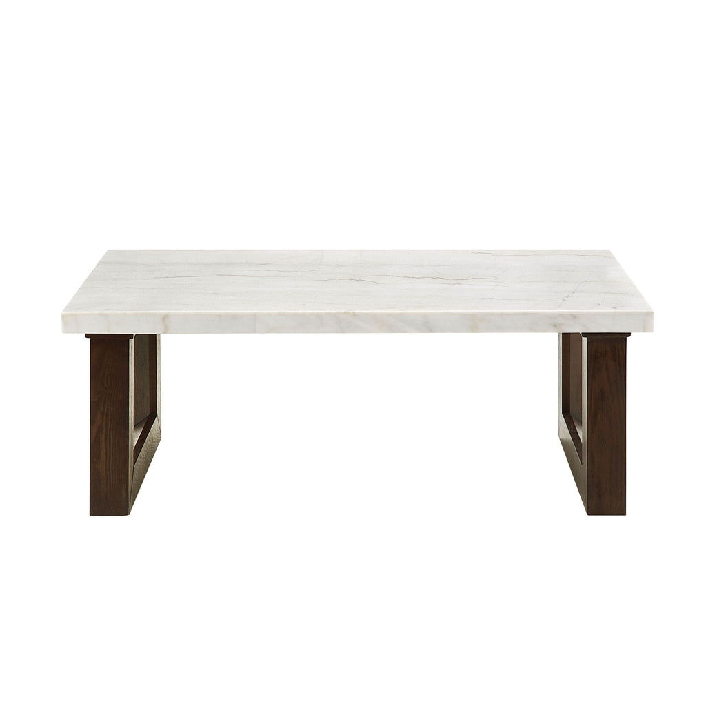 Edwyn Natural Marble Top End Table