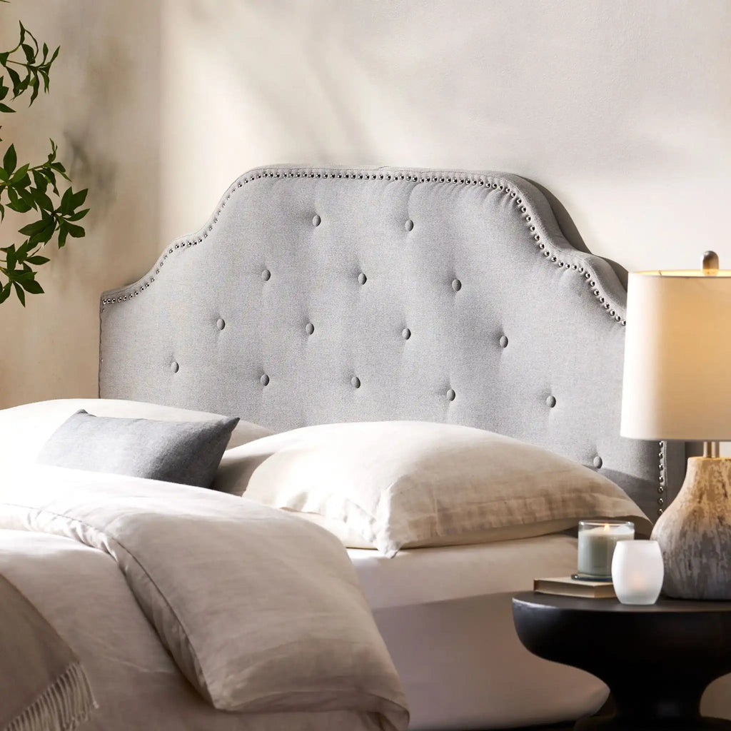 Luella Button Tufted Upholstered Headboard