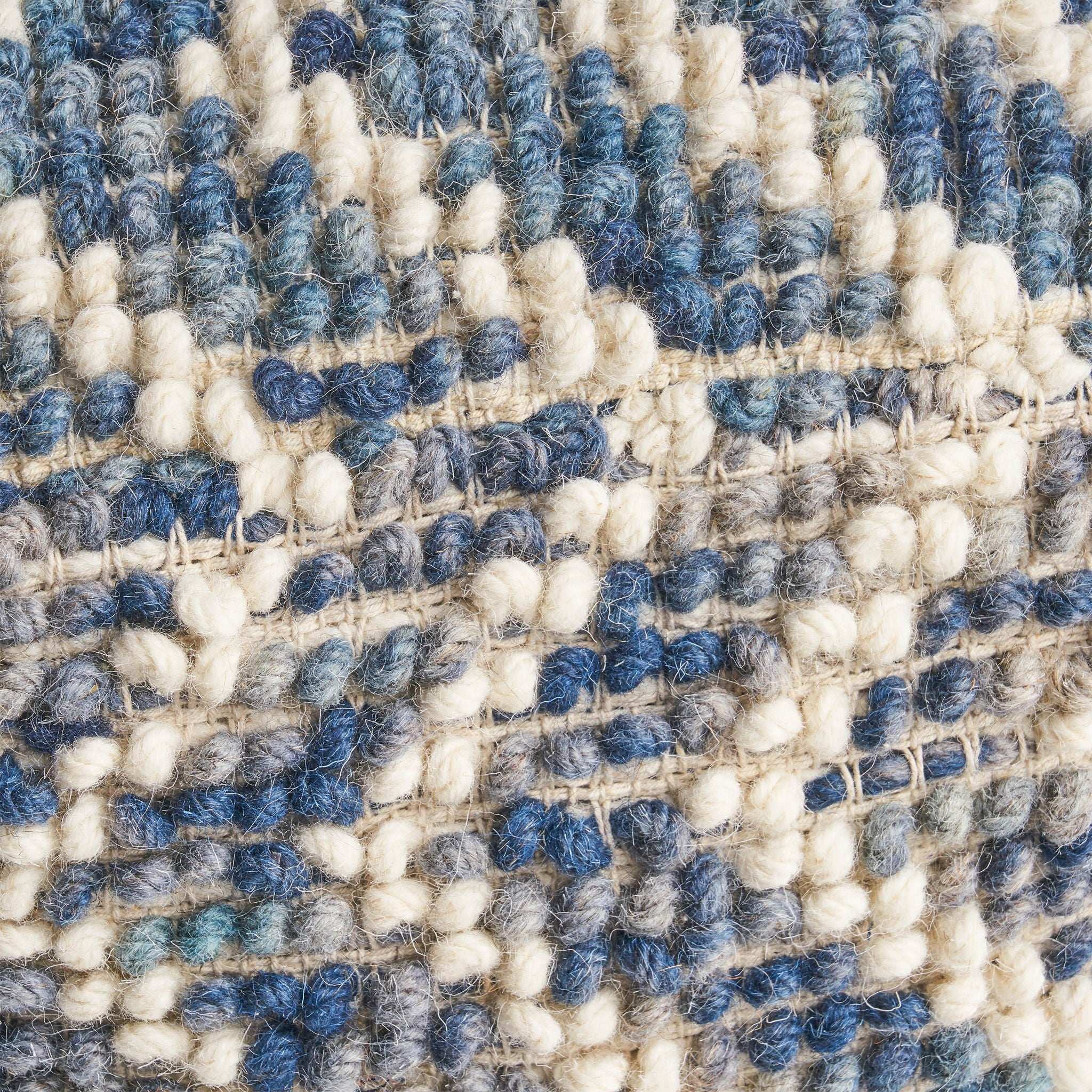 Alina Wool and Cotton Pouf - Natural