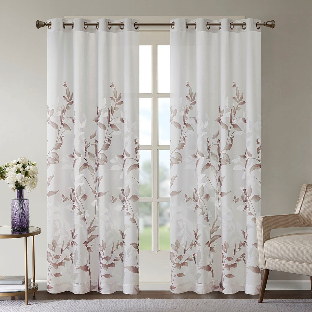 Burnout Printed Curtain Panel