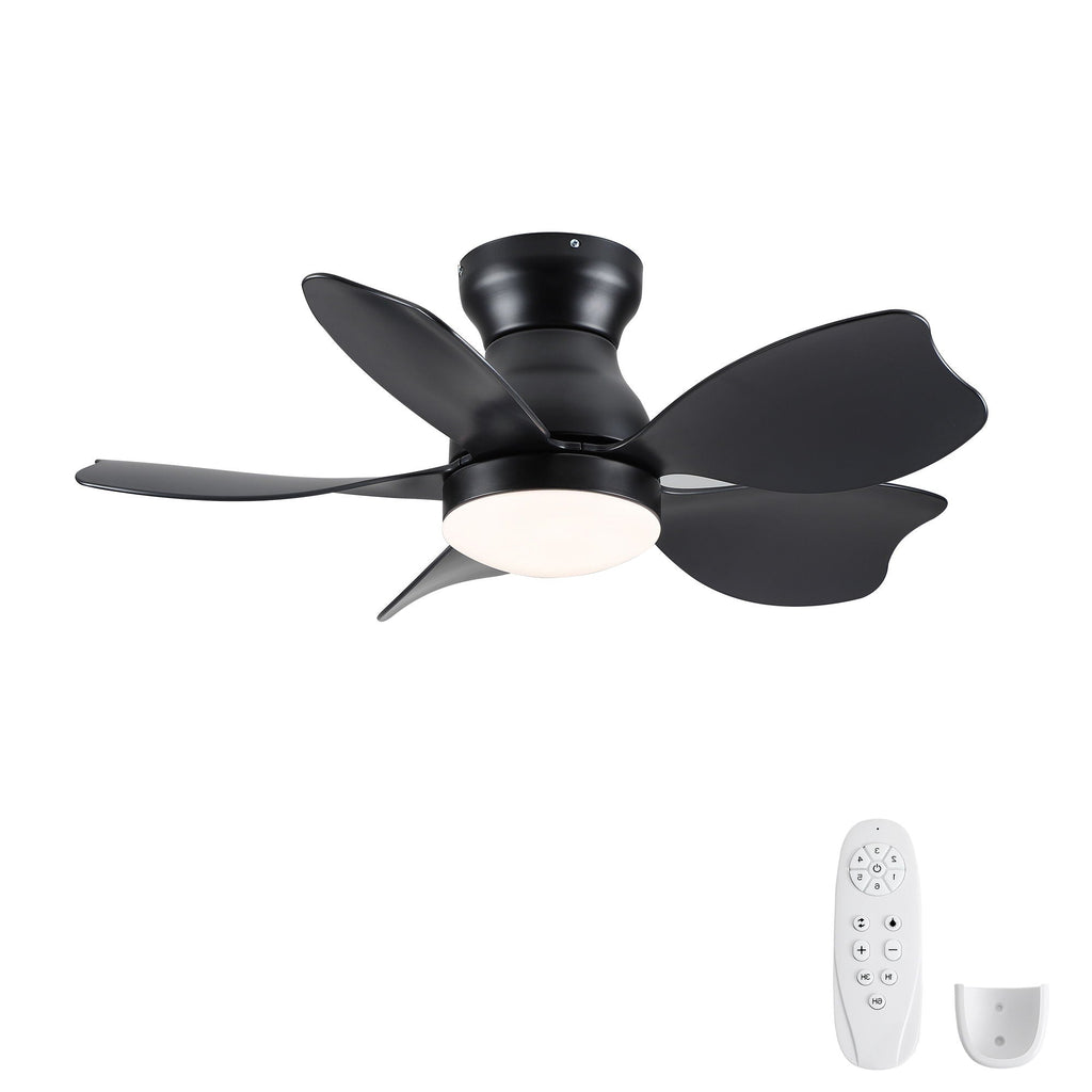 Low Profile Flush Mount Ceiling Fan With Light