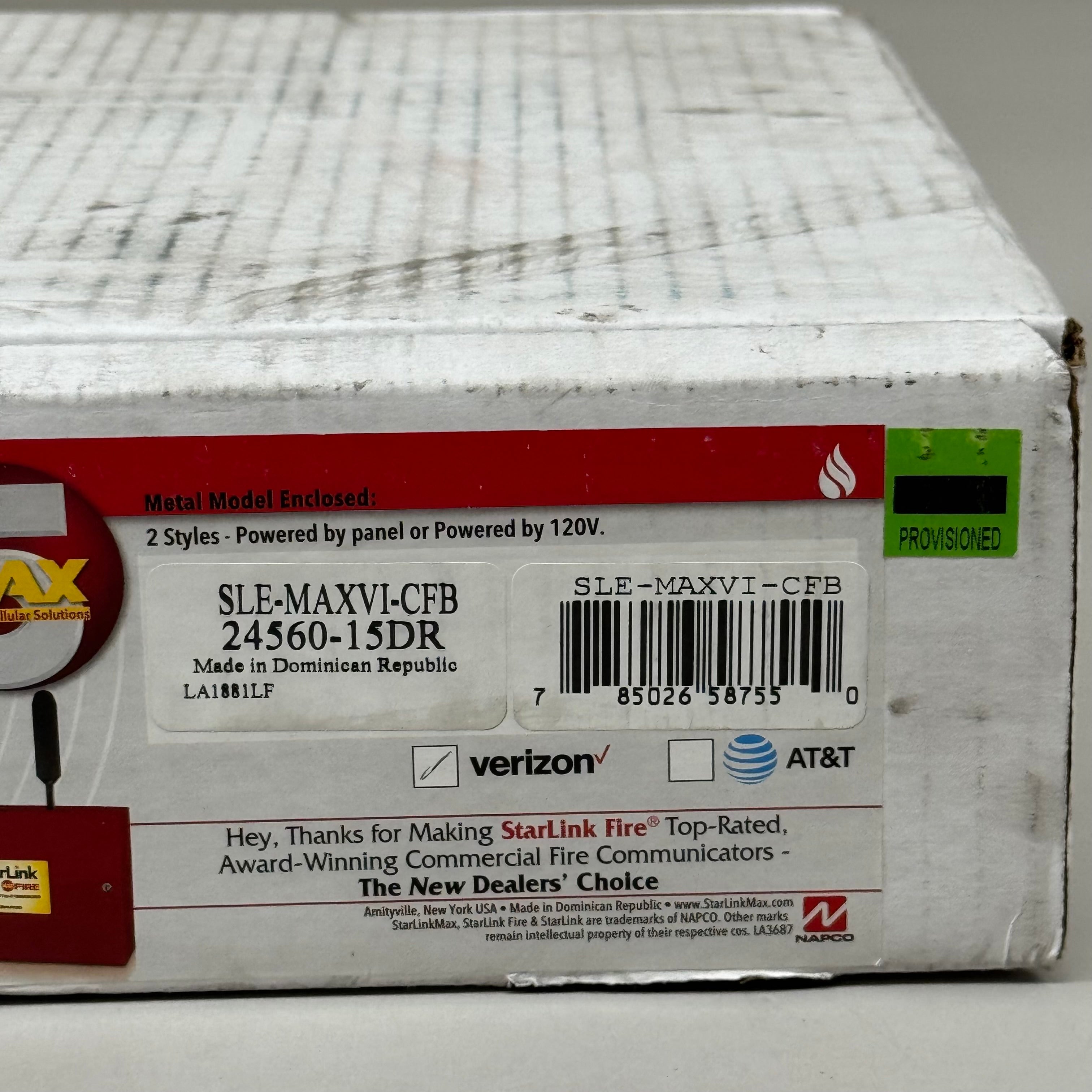 NAPCO Universal Alarm Cellular Communicator in Metal Box Verizon SLE-MAXVI-CFB