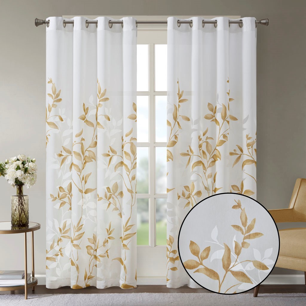 Burnout Printed Curtain Panel (Only 1 Pc Panel)