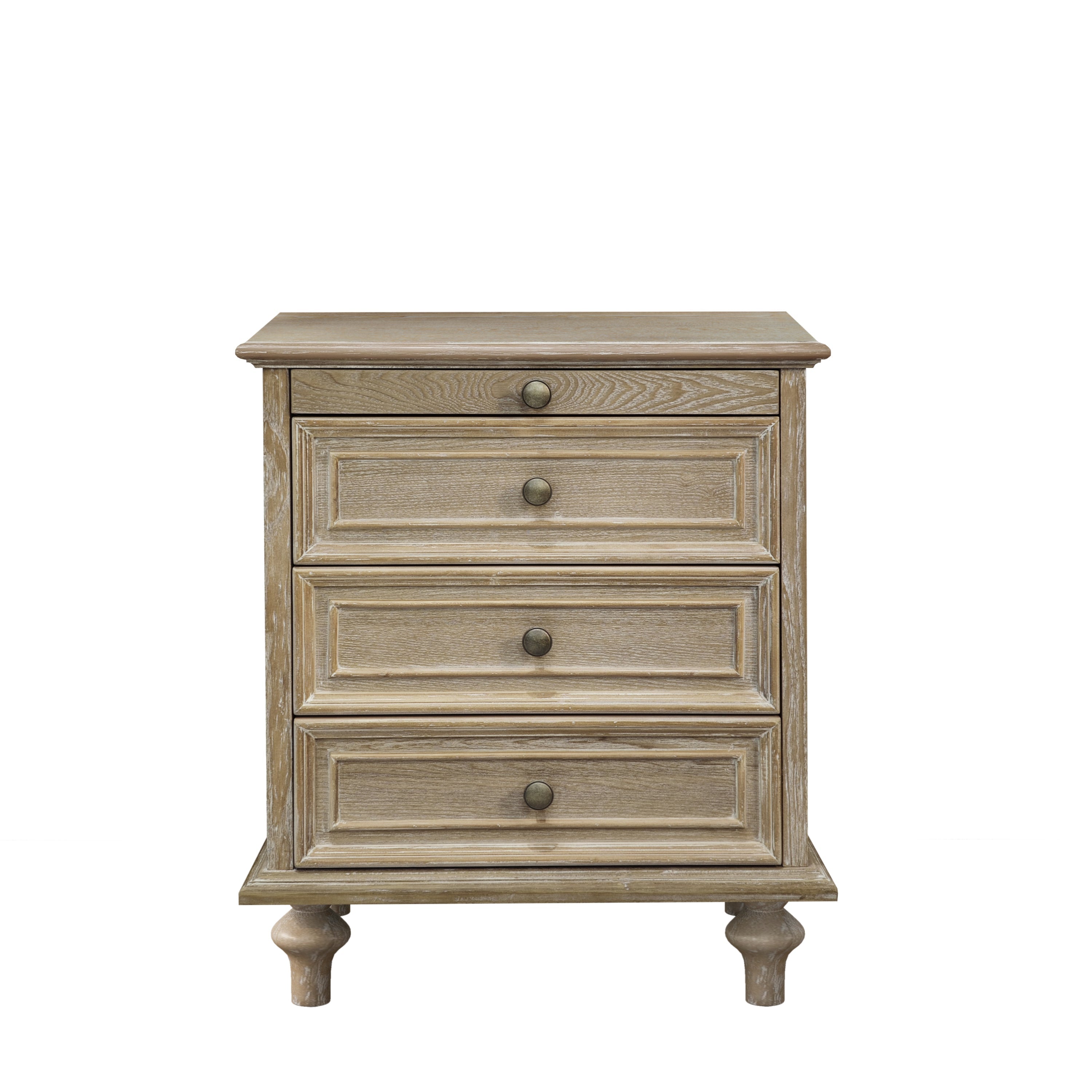 Farmhouse Nightstands with 4 Drawers and Pull-Out Shelf