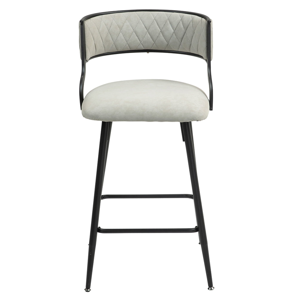 Counter Height Bar Stools With Powder Coating Base And Footrest (Set of 2) -