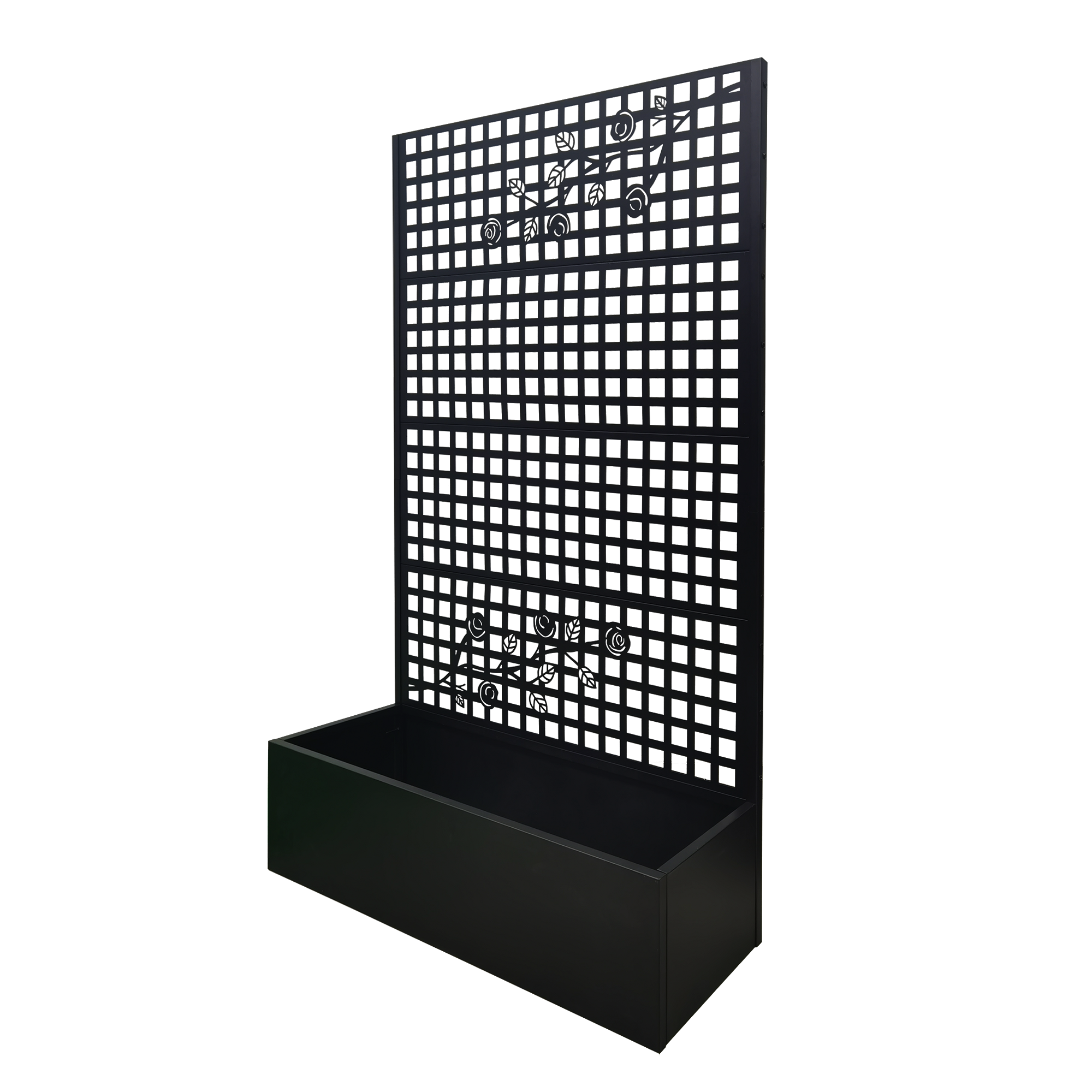 Metal Planter Box with Trellis 70.9in H x 43.3in W x 15.8in D