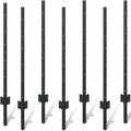 4 Foot U-Shaped Metal Garden Fence Posts Set for Wire Mesh Fencing