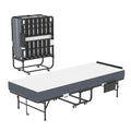 Twin Folding Bed With Adjustable Headboard & Memory Foam
