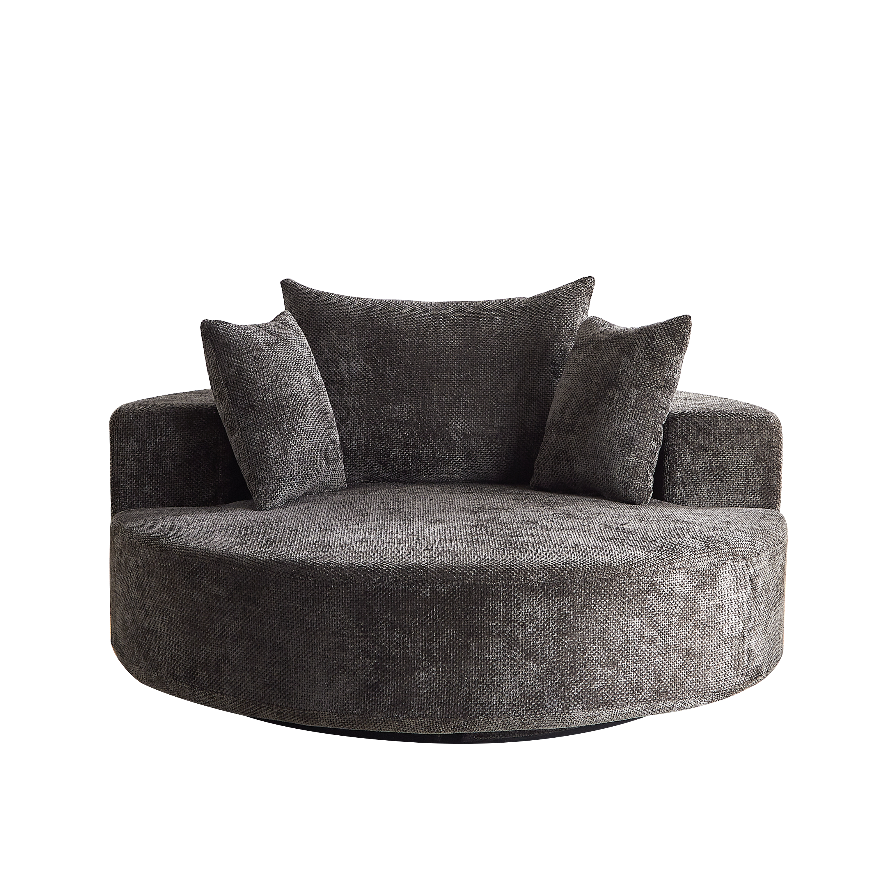 55'' Chenille Foam Single Swivel Chair
