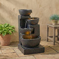 29-Inch Terrazzo Style LED Outdoor Indoor Water Fountain
