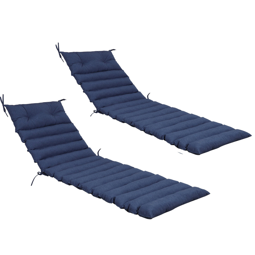 2PCS Outdoor Lounge Chair Cushion Replacement Set - Navy Blue