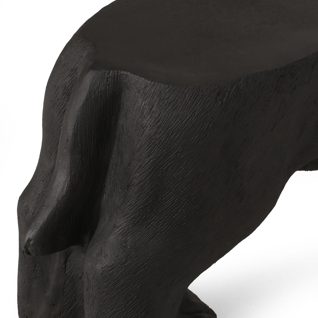 MGO Dog Bench - Outdoor Labrador Design, Matte Black