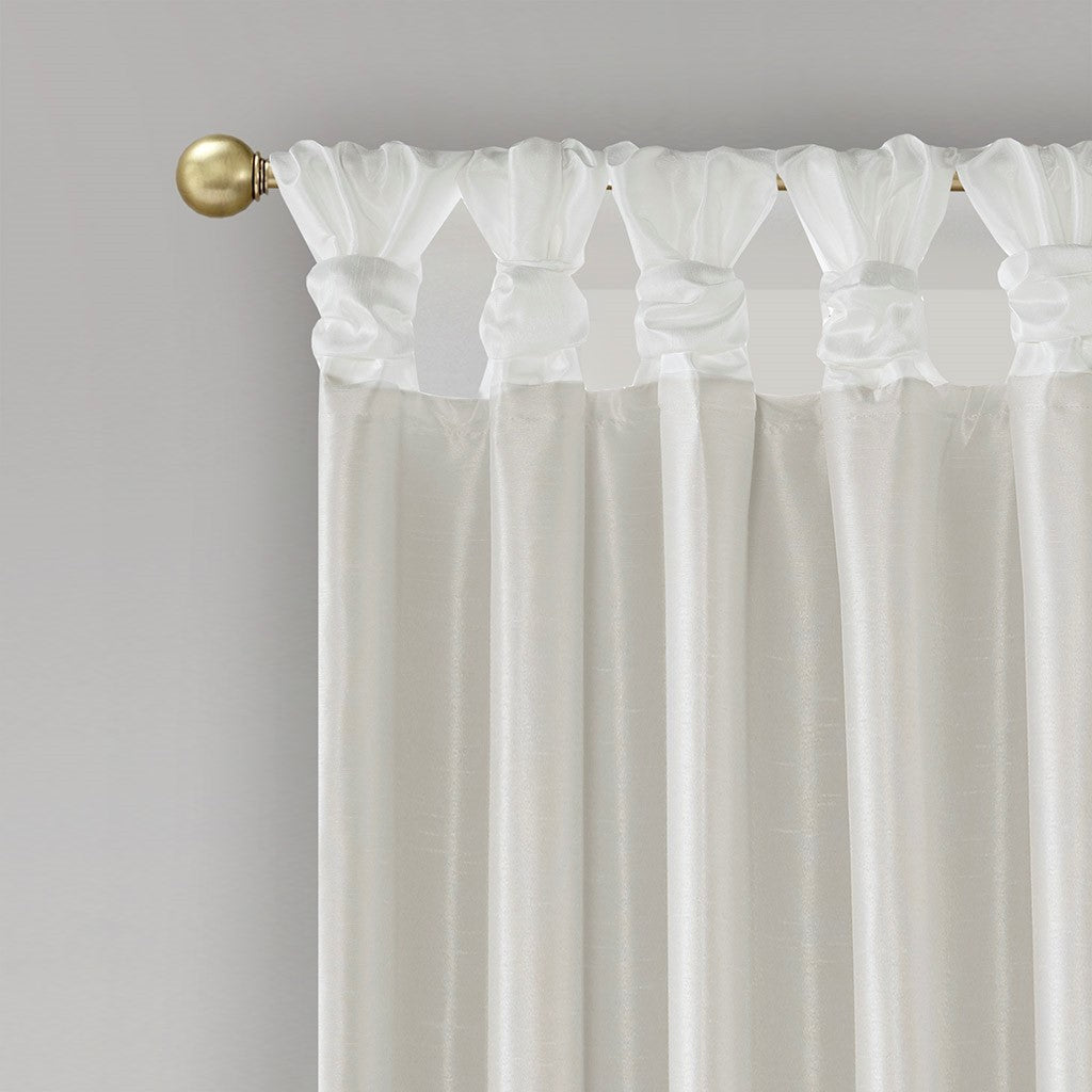 Twist Tab Total Blackout Window Curtain Panel White 50x95