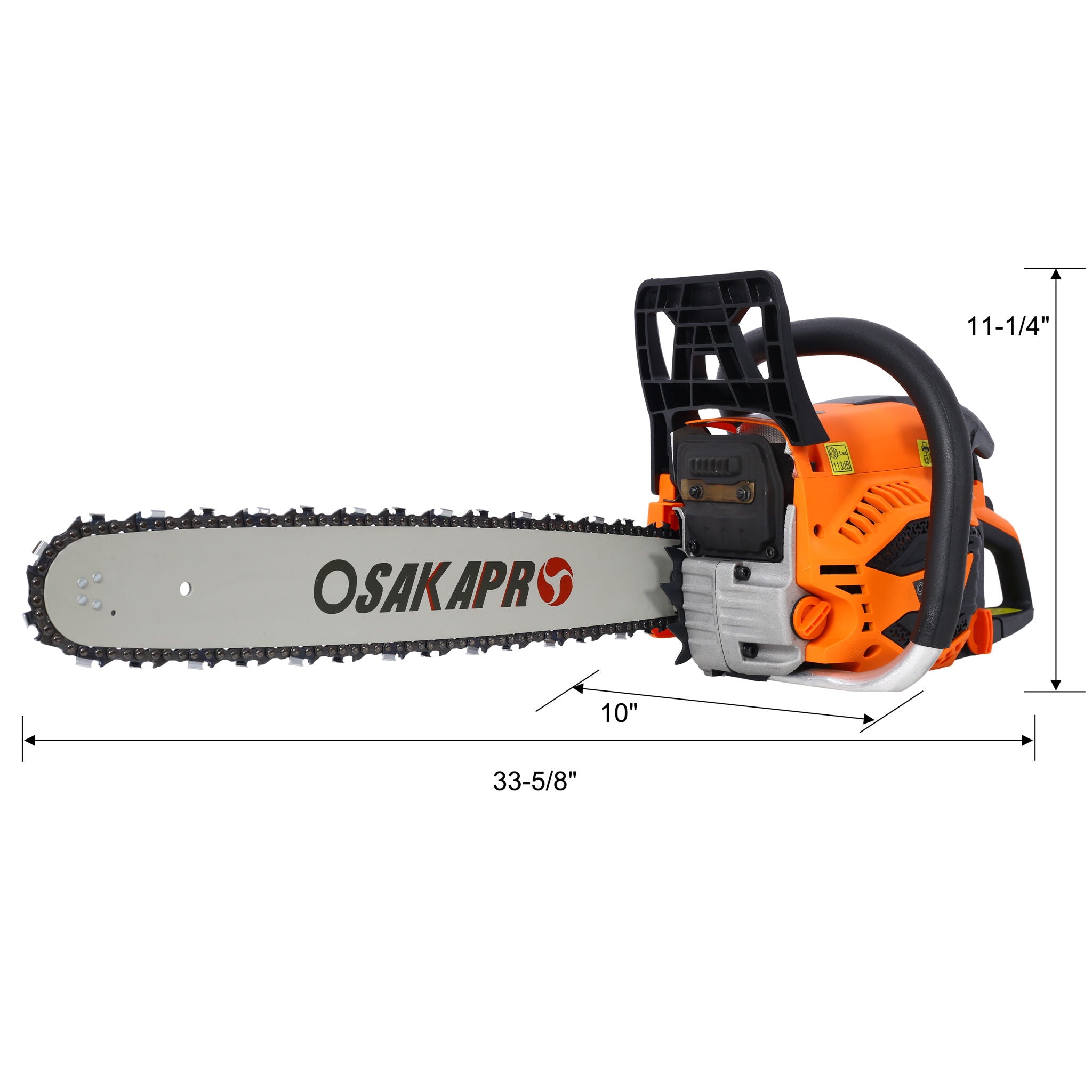 62Cc Gas Powered Chainsaw with 18" and 20" Aluminium Guide Bars