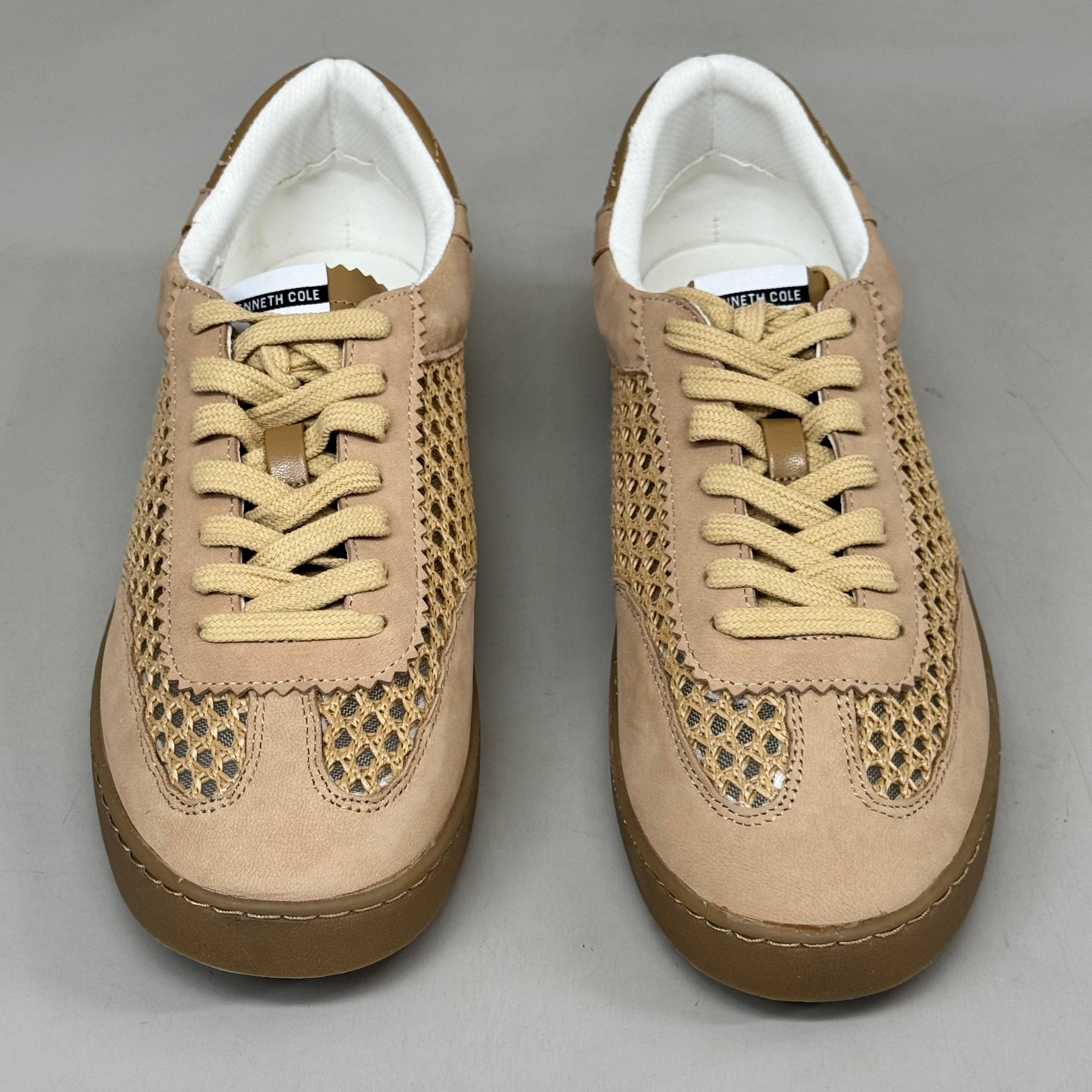 KENNETH COLE Sam Raffia Mesh Sneaker Women's Sz 8.5 Natural Mesh KL23SAM07