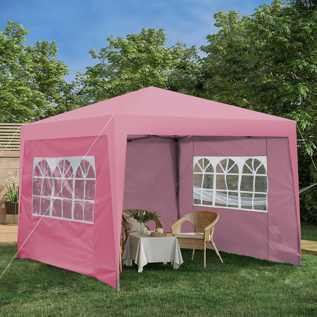 Outdoor 10x10 Ft Pop Up Gazebo Canopy Tent with Removable Sidewalls