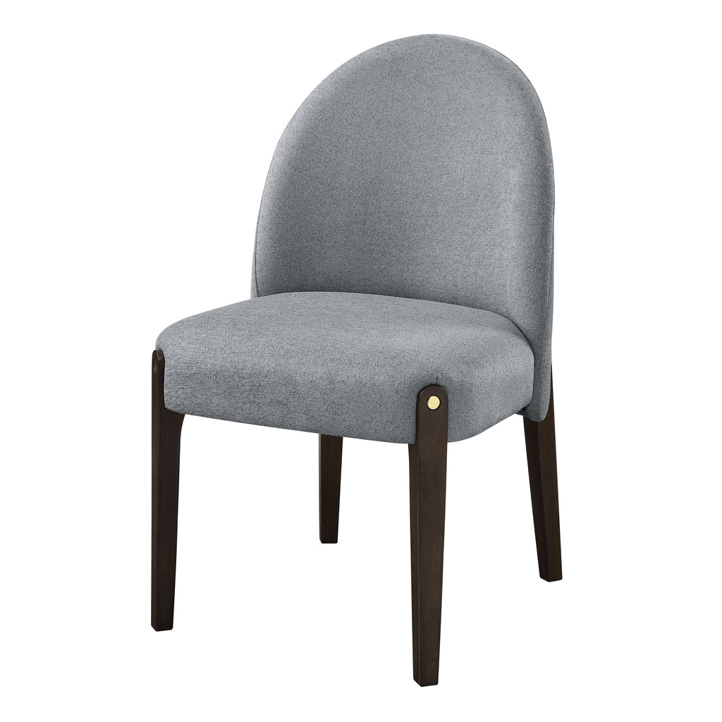 Clayten Gray Fabric and Espresso Finish Dining Chair (Set of 2)