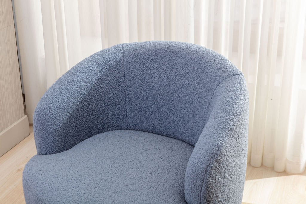 Teddy Fabric Swivel Accent Armchair Barrel Chair