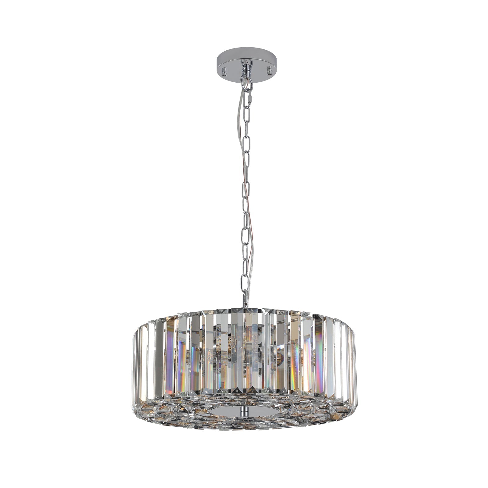 17' Chrome Crystal Pendant Chandelier