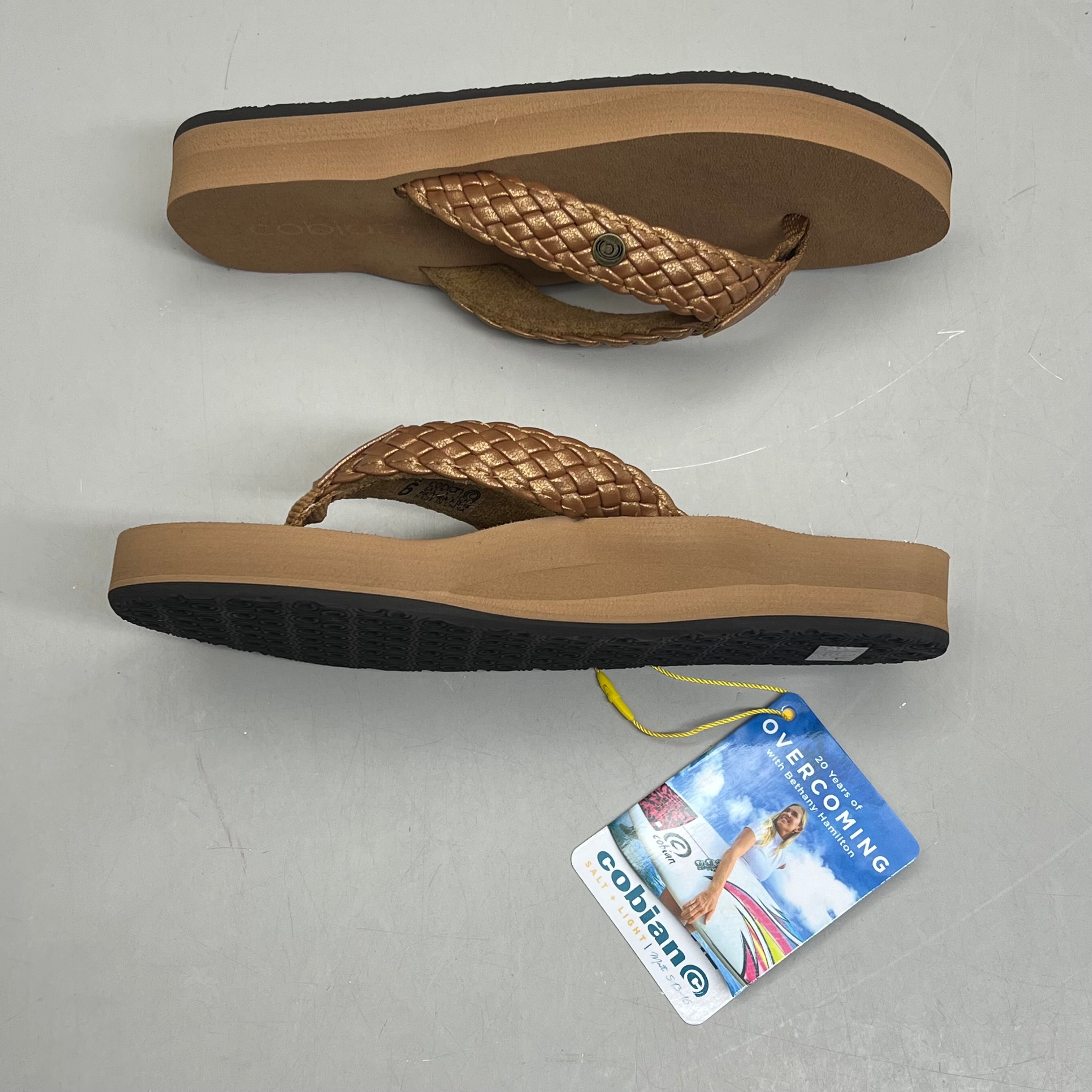 COBIAN Braided Bounce Sandals Women's SZ 10, EU 41 Chestnut BRB10-210-10