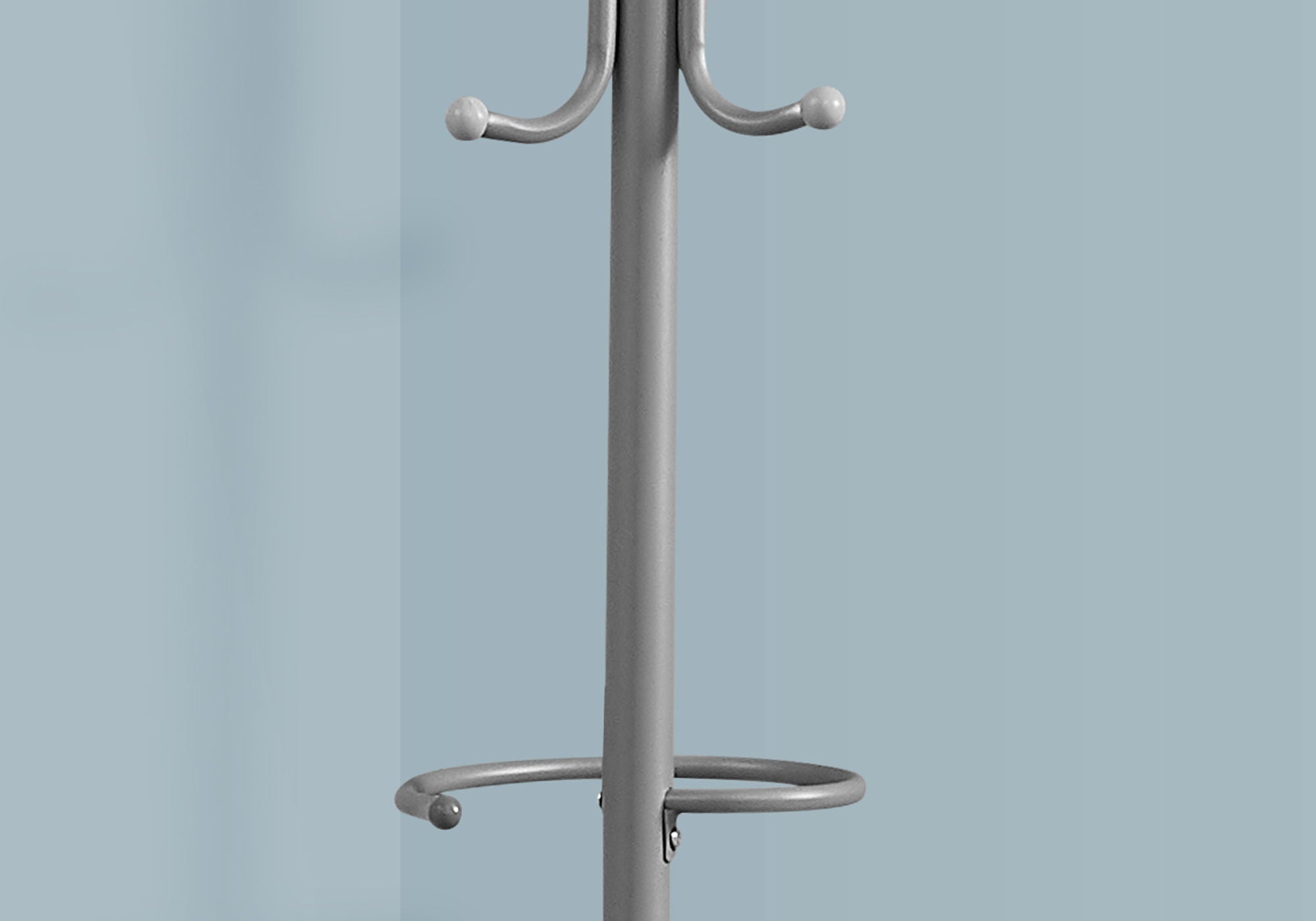 Freestanding Coat Rack with 6 Hooks and Hanging Bar