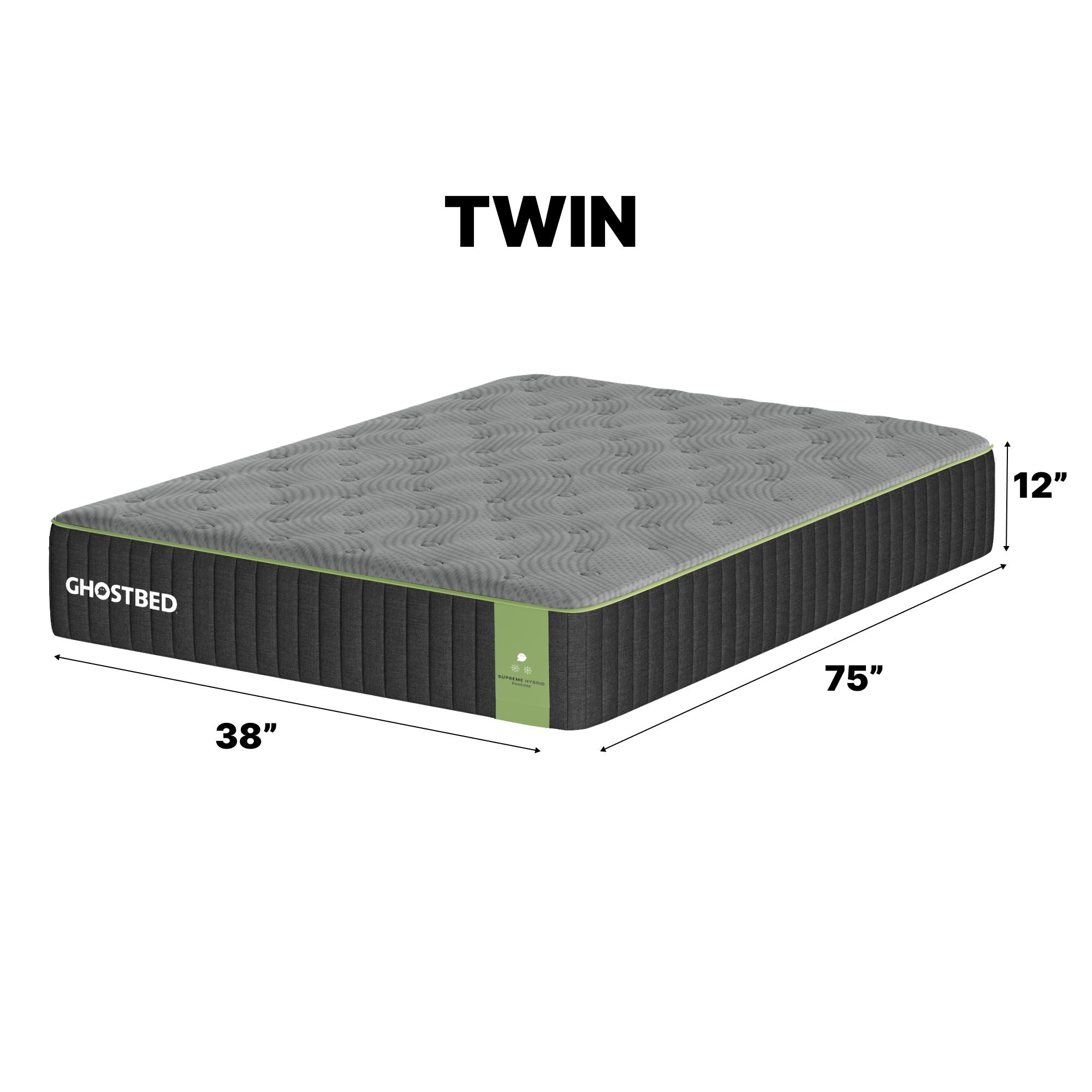 Supreme 12" Hybrid Mattress With Plush Quilted Cooling Foam Design