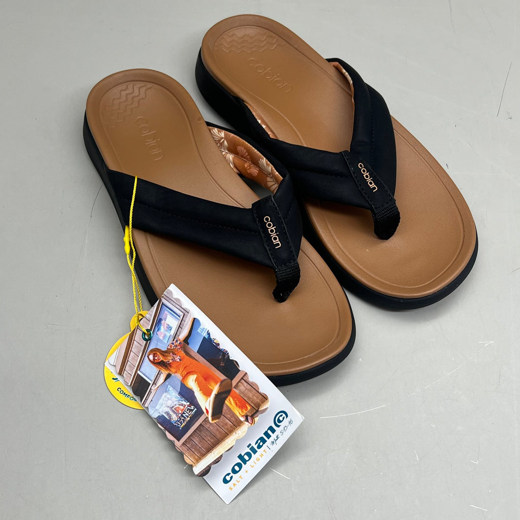 COBIAN Darby Synthetic Suede Strap Sandals  Women's SZ 9, EU 39.5 Black DAR24-001-9