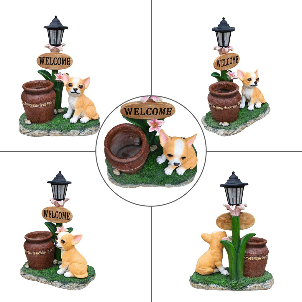 Sitting Corgi Dog Planter Outdoor Decor