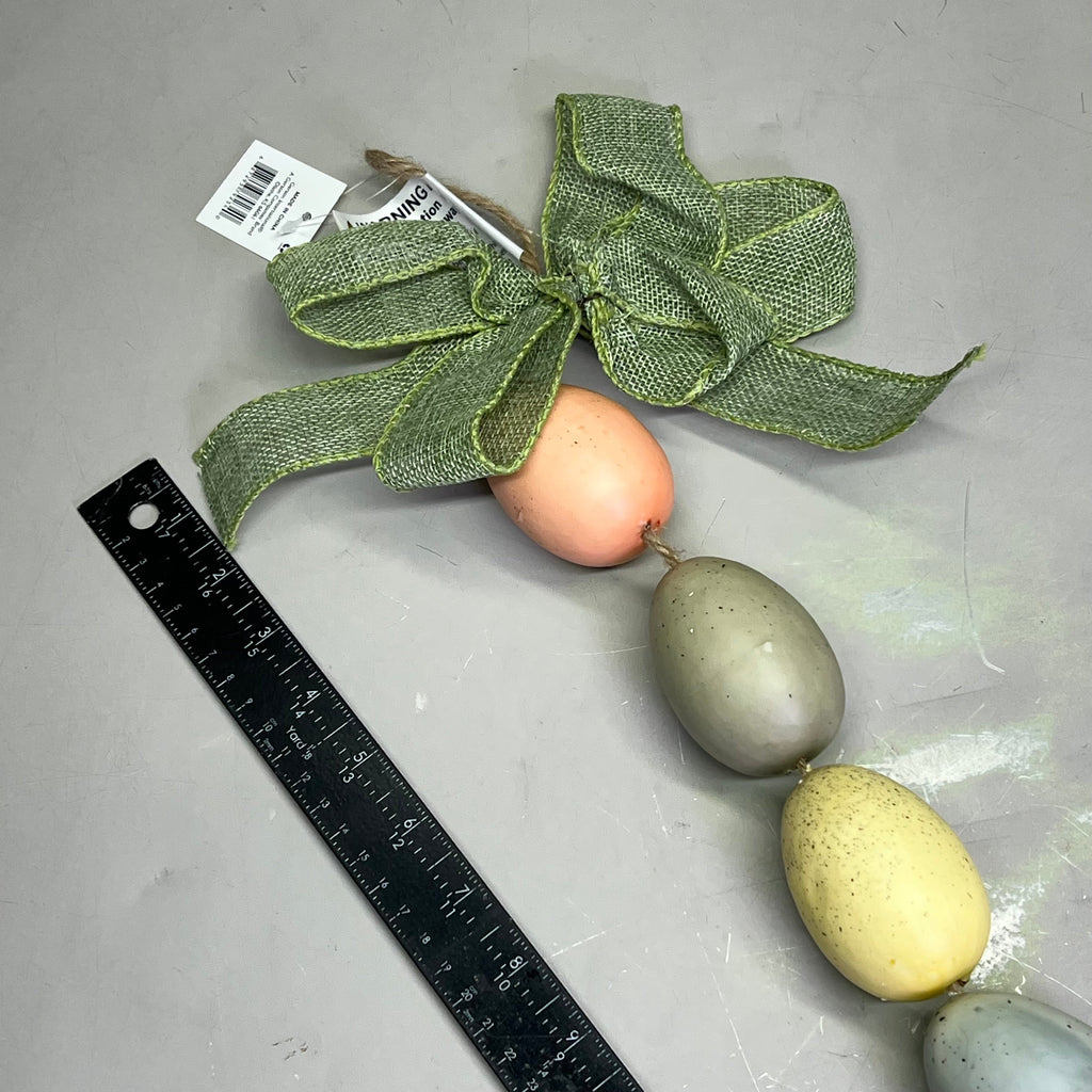 GERSON Easter Egg Garland Decoration 5' Pastel Multicolor 2709760