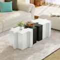 3-Piece Artistic Puzzle Table Set, Modular MGO Side Tables