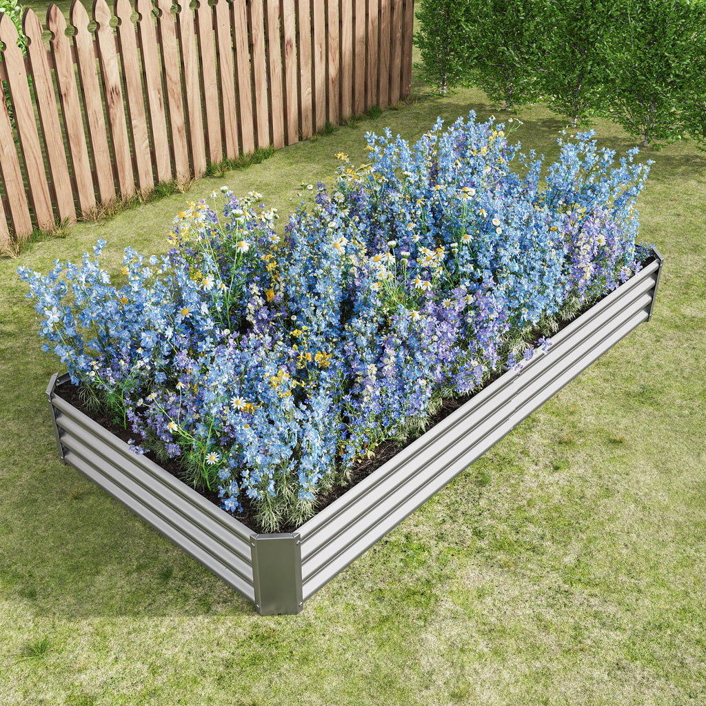 Raised Garden Bed Kit - Metal 7.6x3.7x0.98 ft