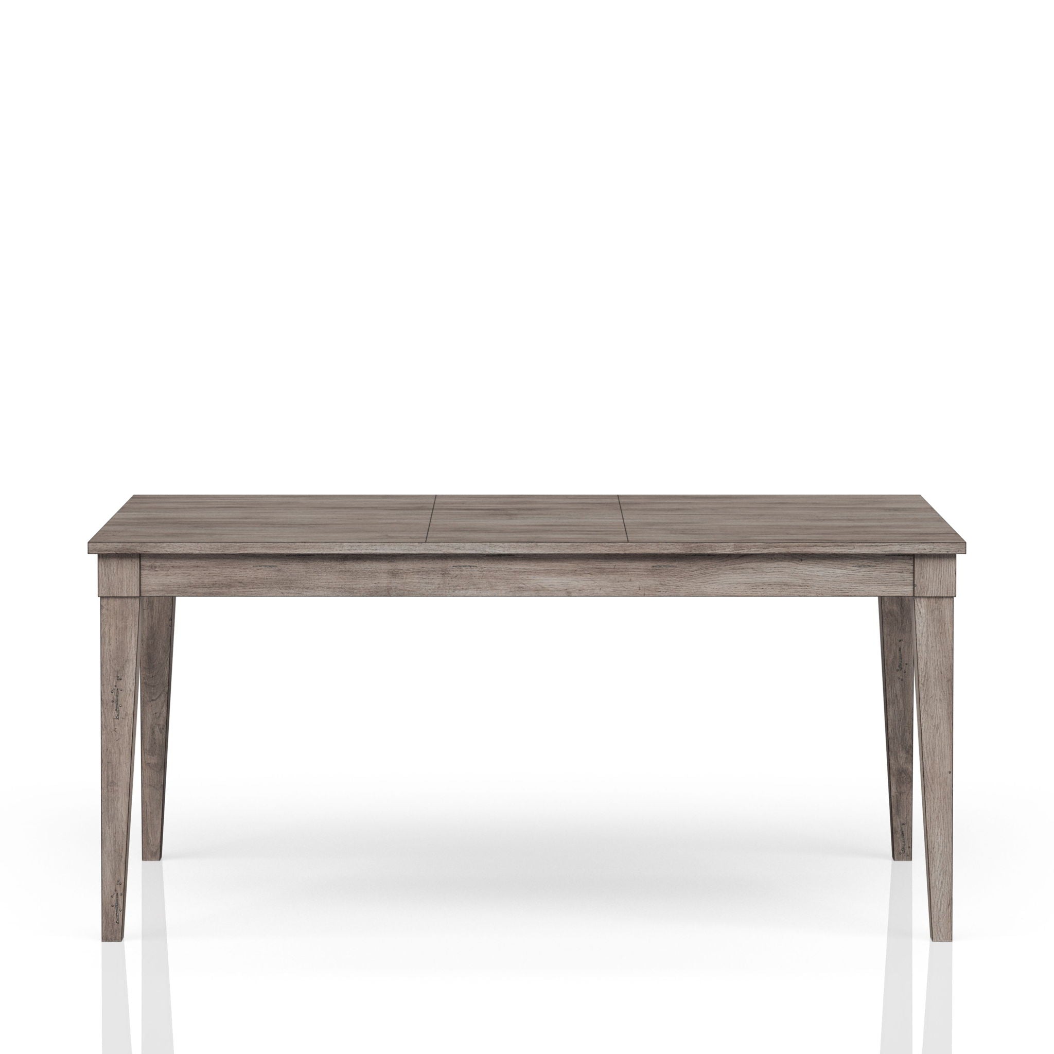 Rustic Dining Table 2 Storage Drawers And Leaf - Gray