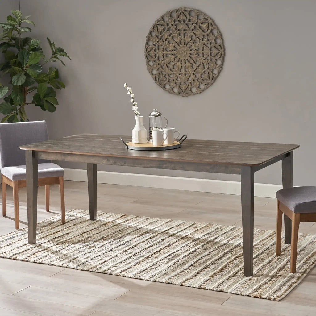 Farmhouse Charm Dining Table With Square Leg