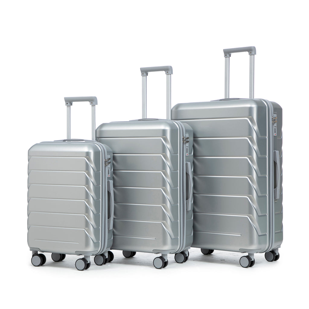 3-Piece ABS Spinner Wheel Luggage Set with Combination Lock