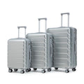 3-Piece ABS Spinner Wheel Luggage Set with Combination Lock