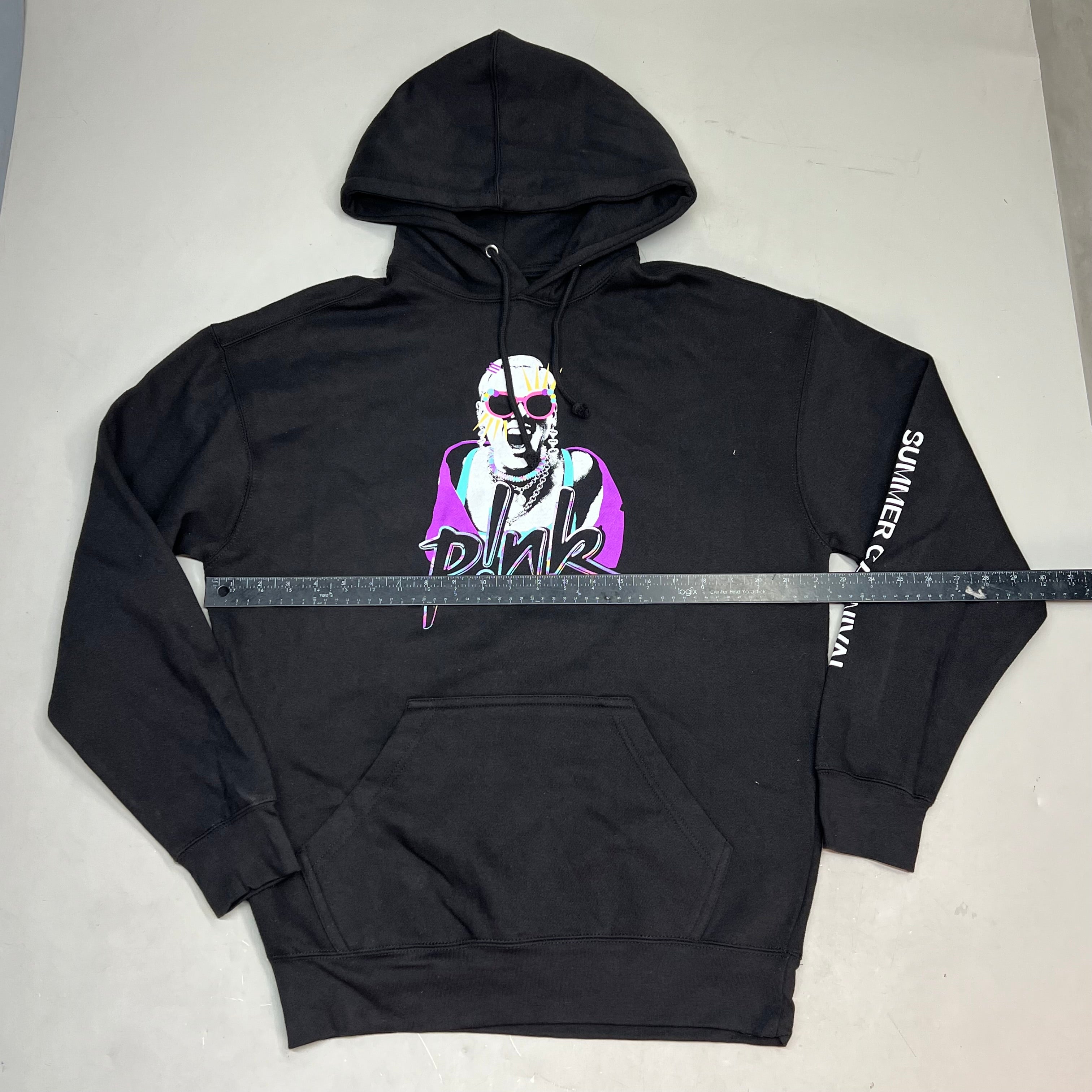 P!NK 2023 Summer Carnival Tour Concert Pull Over Hoodie Women's Sz M Black