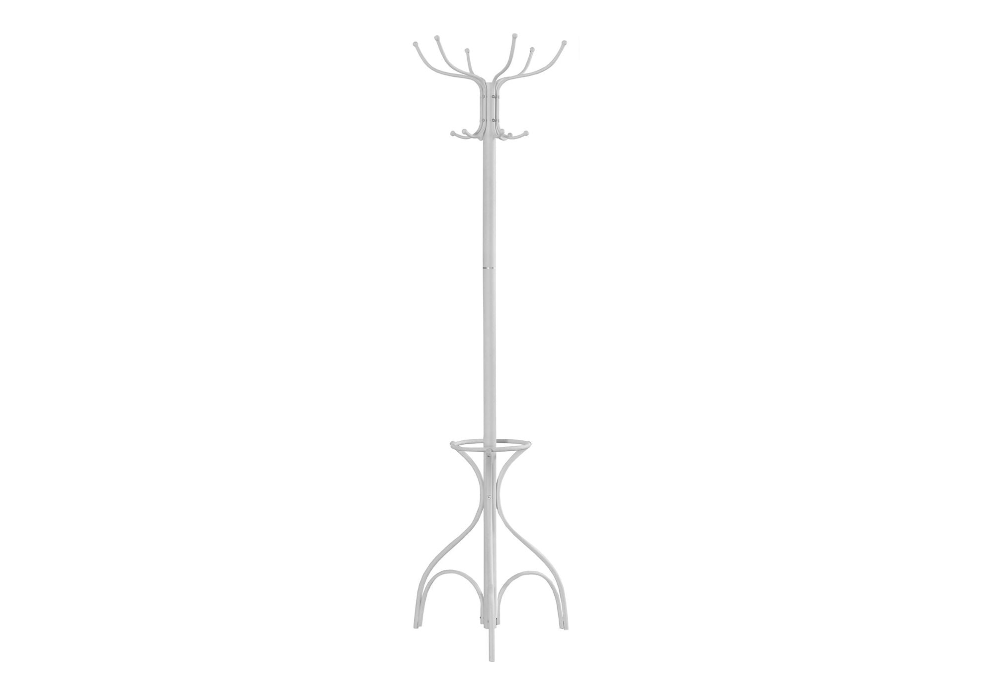 Coat Rack Hall Tree with 12 Hooks and Umbrella Holder