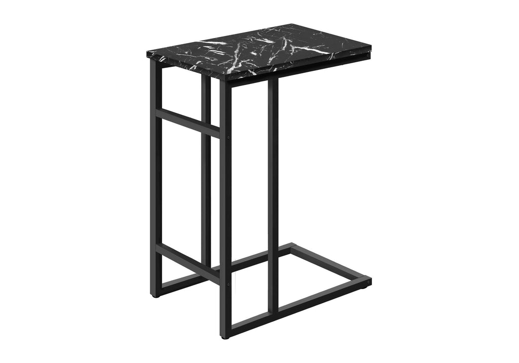 Accent Table, C-Shaped, Modern Design - Black