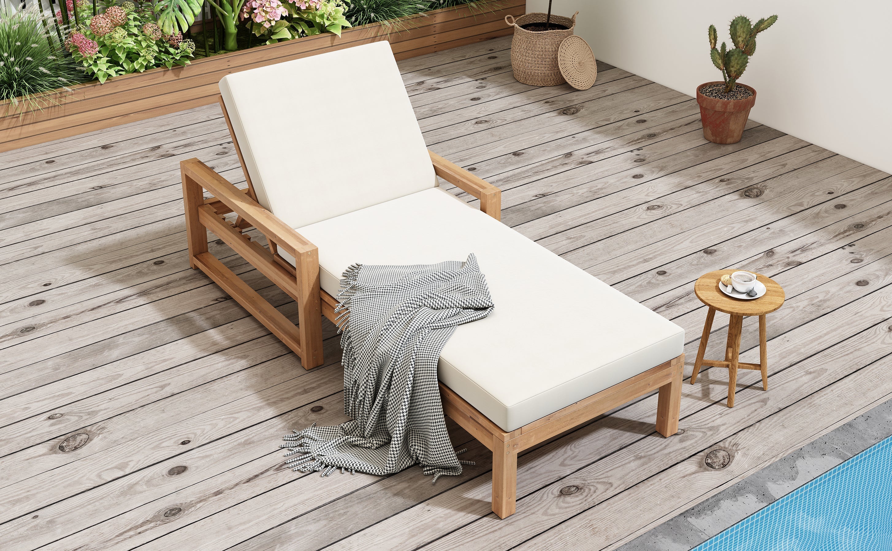TREXM Outdoor Lounge Chairs Set of 2