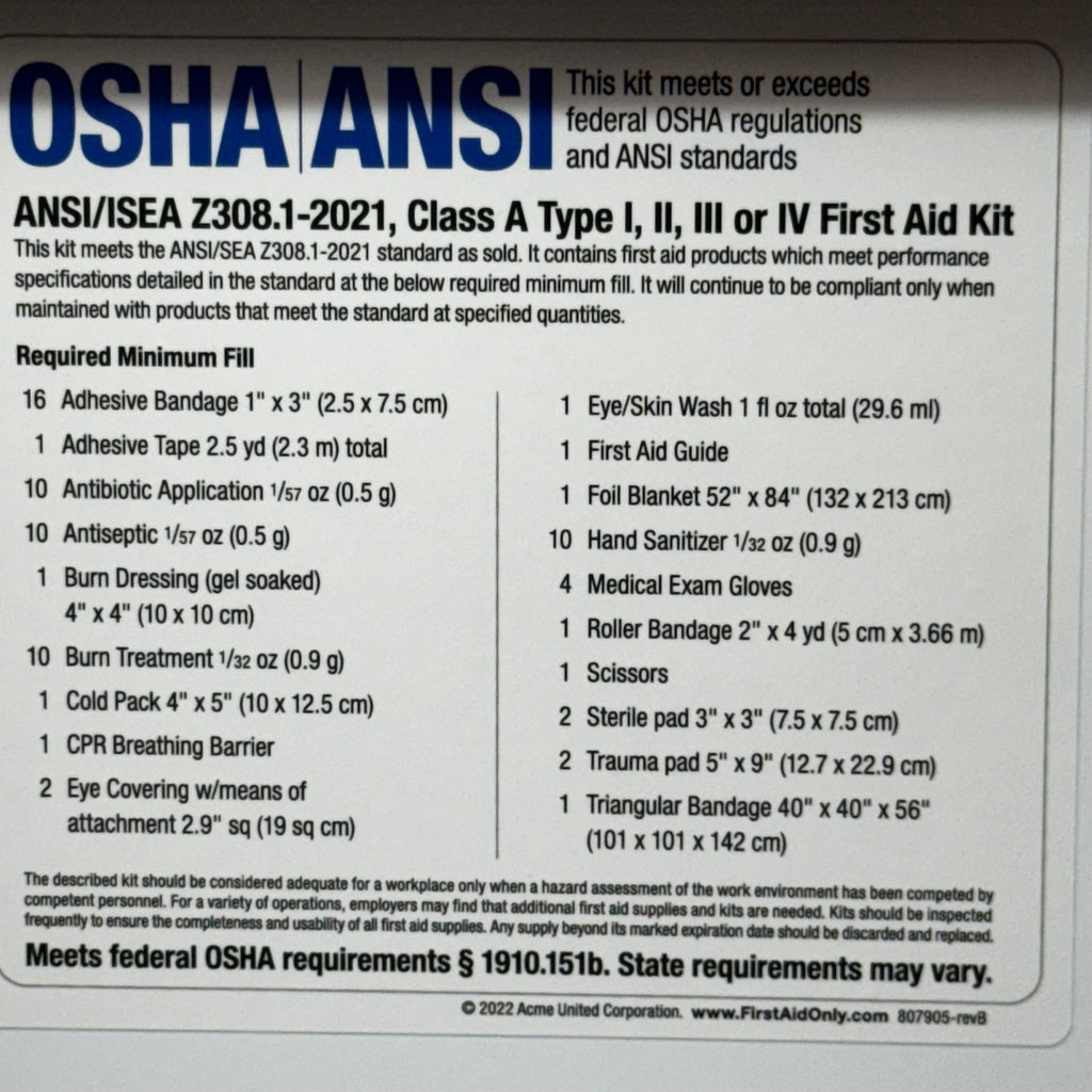VESTIS FIRST AID 50 Person Large Metal Cabinet With Medication BB 01/2026 59354-021