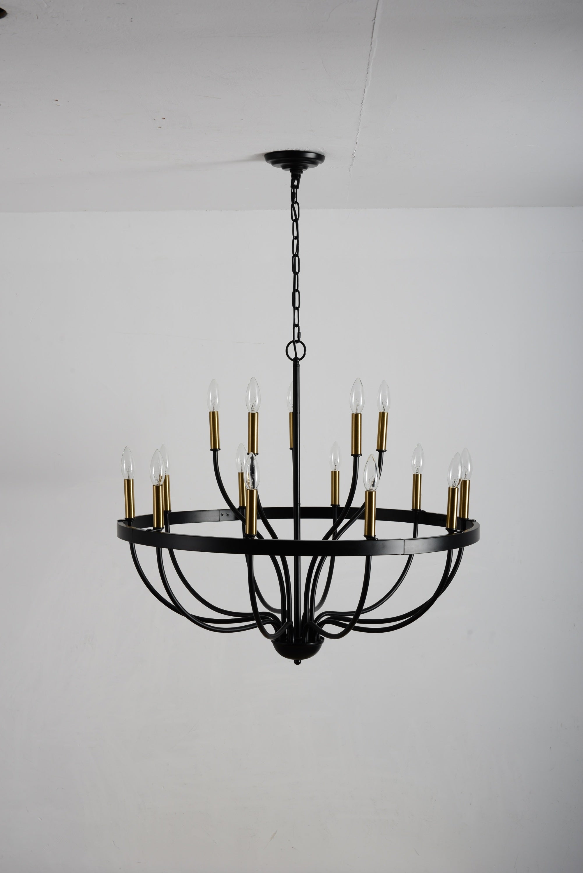 18-Light Industrial Iron Candle Chandelier