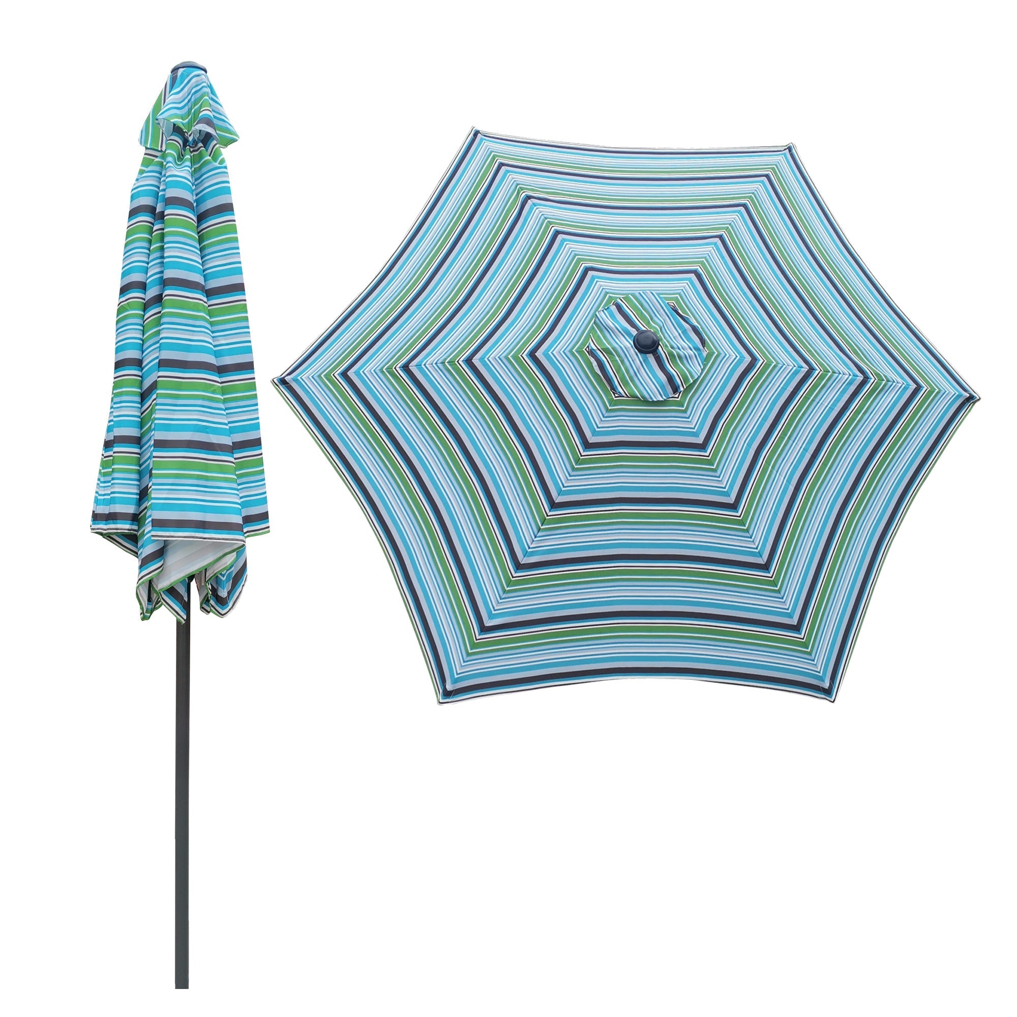 9FT Umbrella Blue Stripes