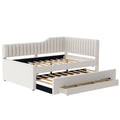 Upholstered Daybed With Trundle And 3 Drawers