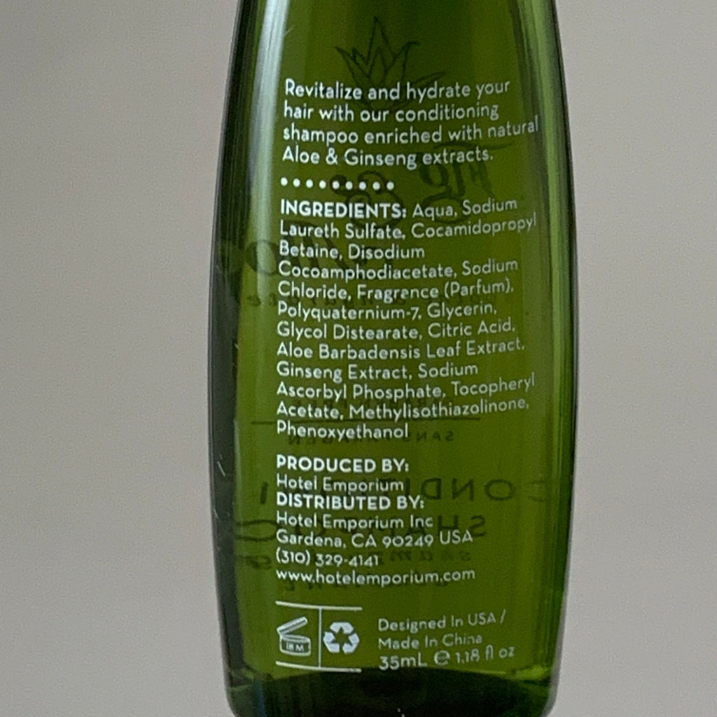 ALOE & FIG (1 Box, 200 Bottles) Conditioning Shampoo Sample Bottles 35ML