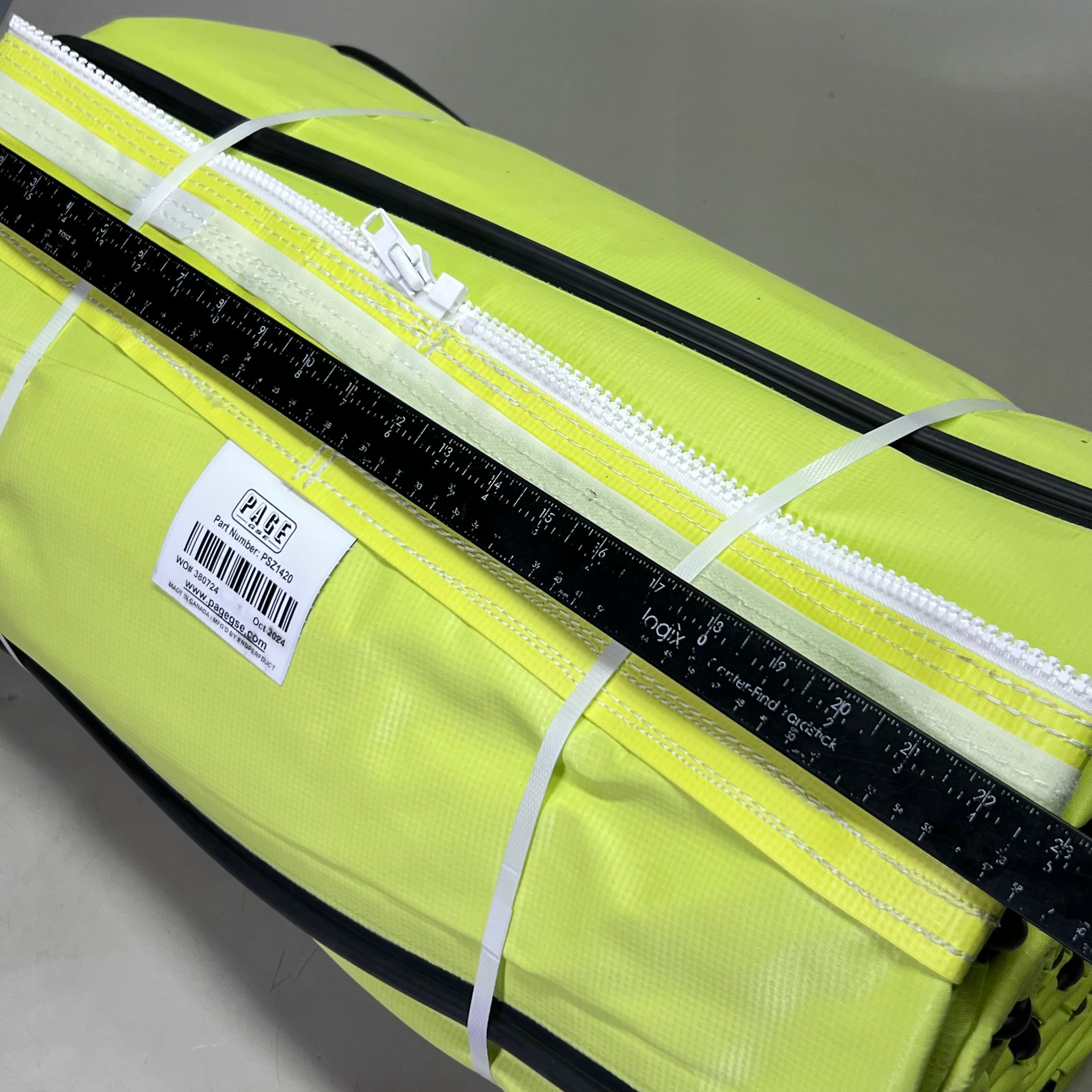 PAGE GSE Lay Flat Duct for Air Movement Sz 23" W, Green& Black PSZ1420